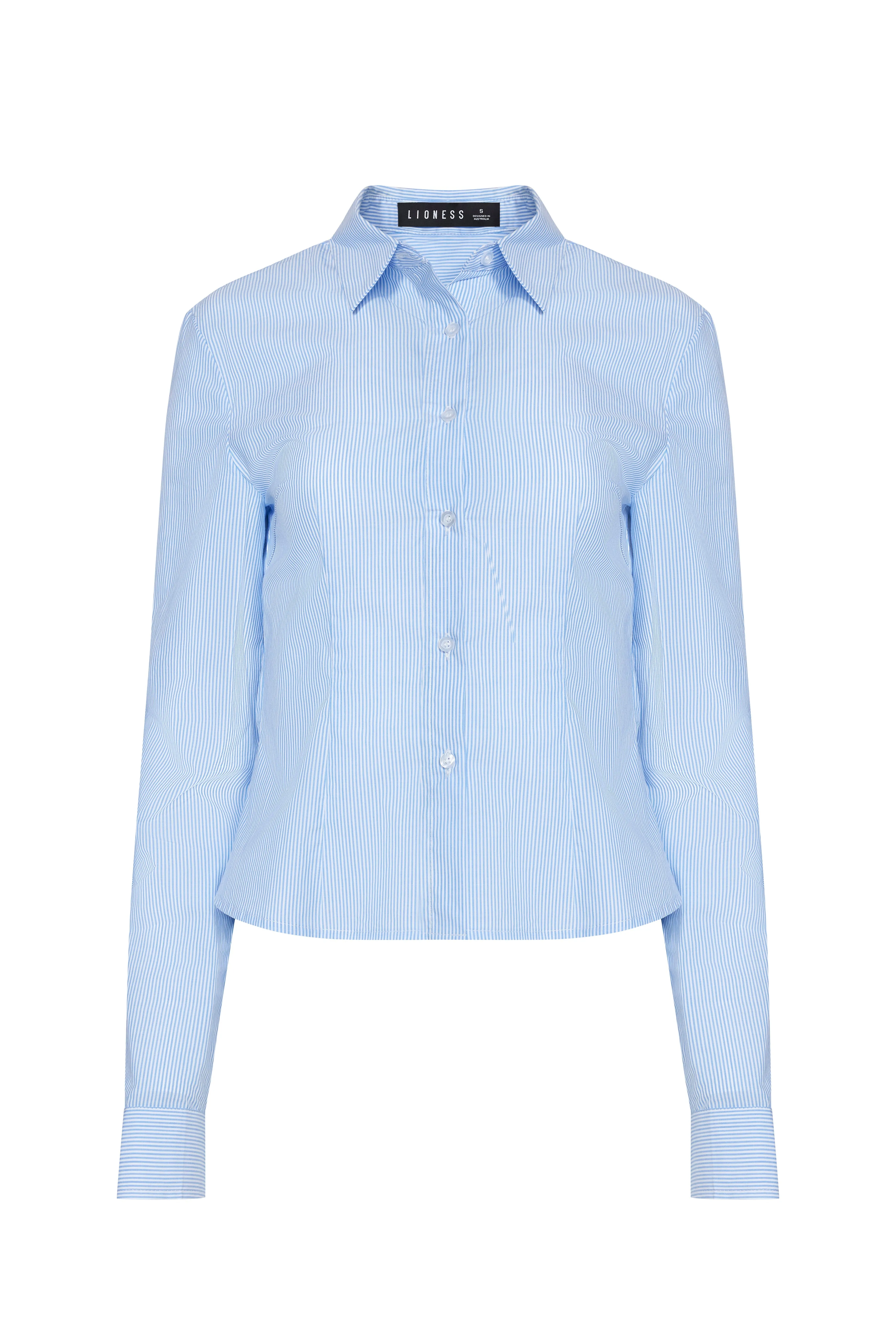 MON CHERI LONG SLEEVE - BLUE STRIPE