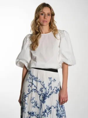MSJoa Short Sleeve Blouse - Cloud Dancer