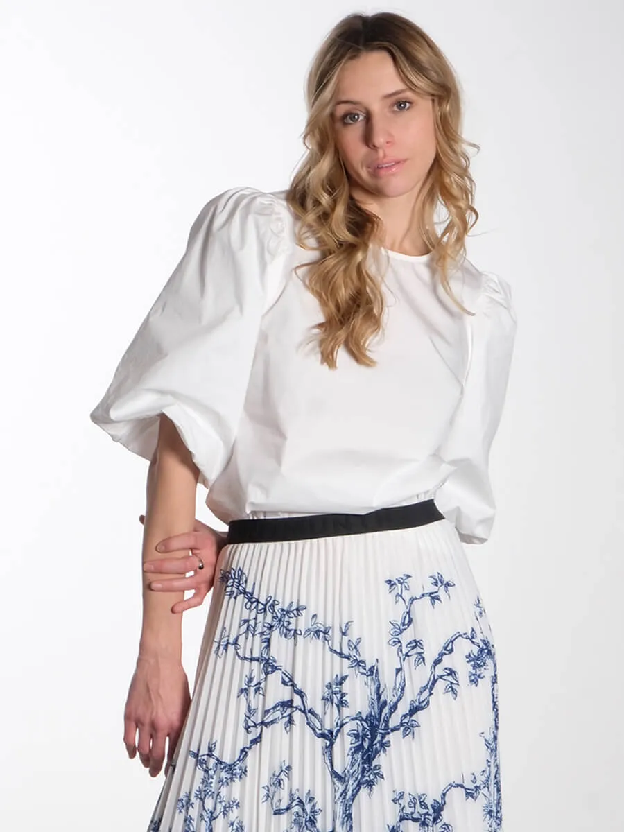 MSJoa Short Sleeve Blouse - Cloud Dancer