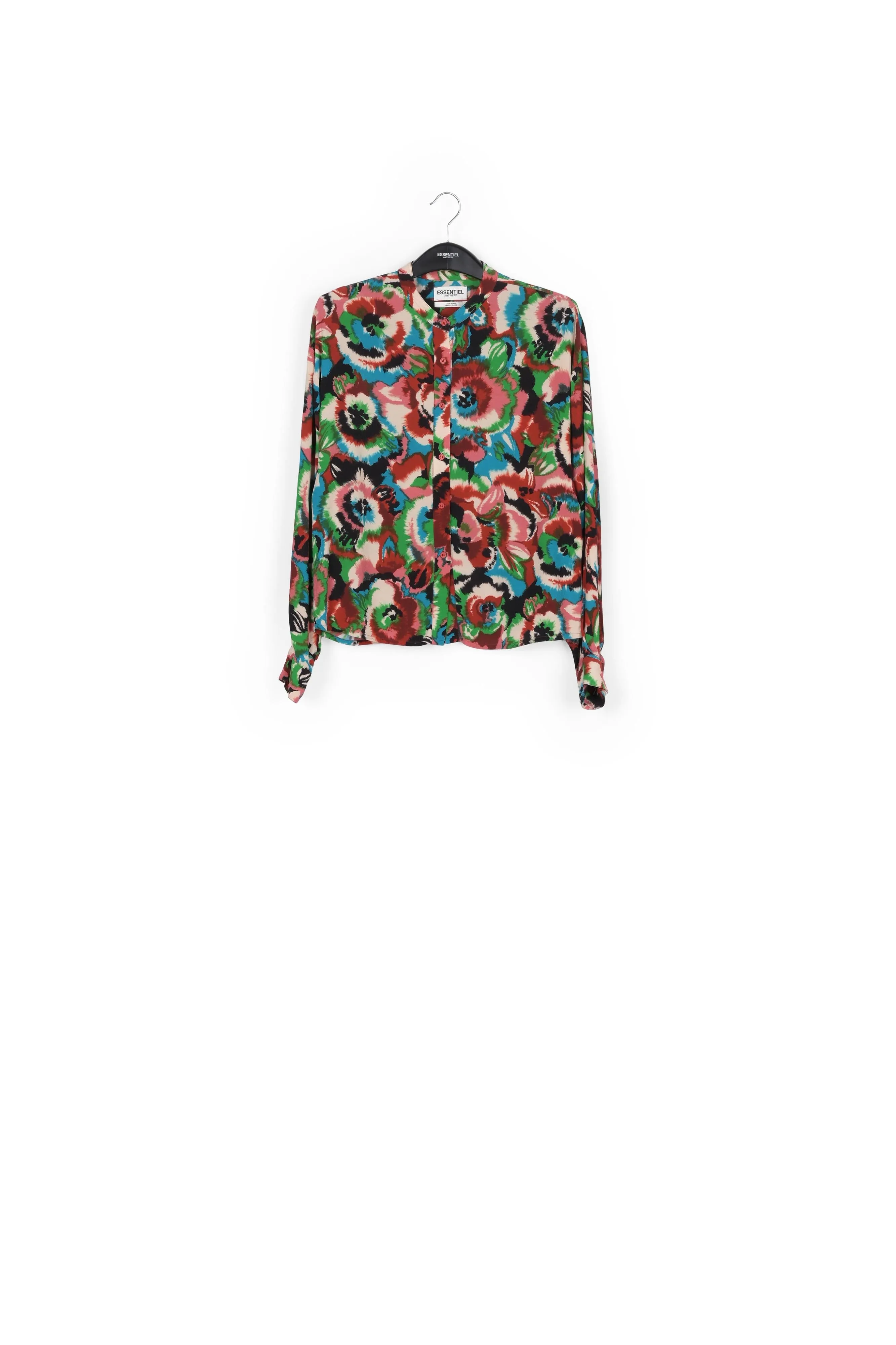 Multicolor floral-print shirt