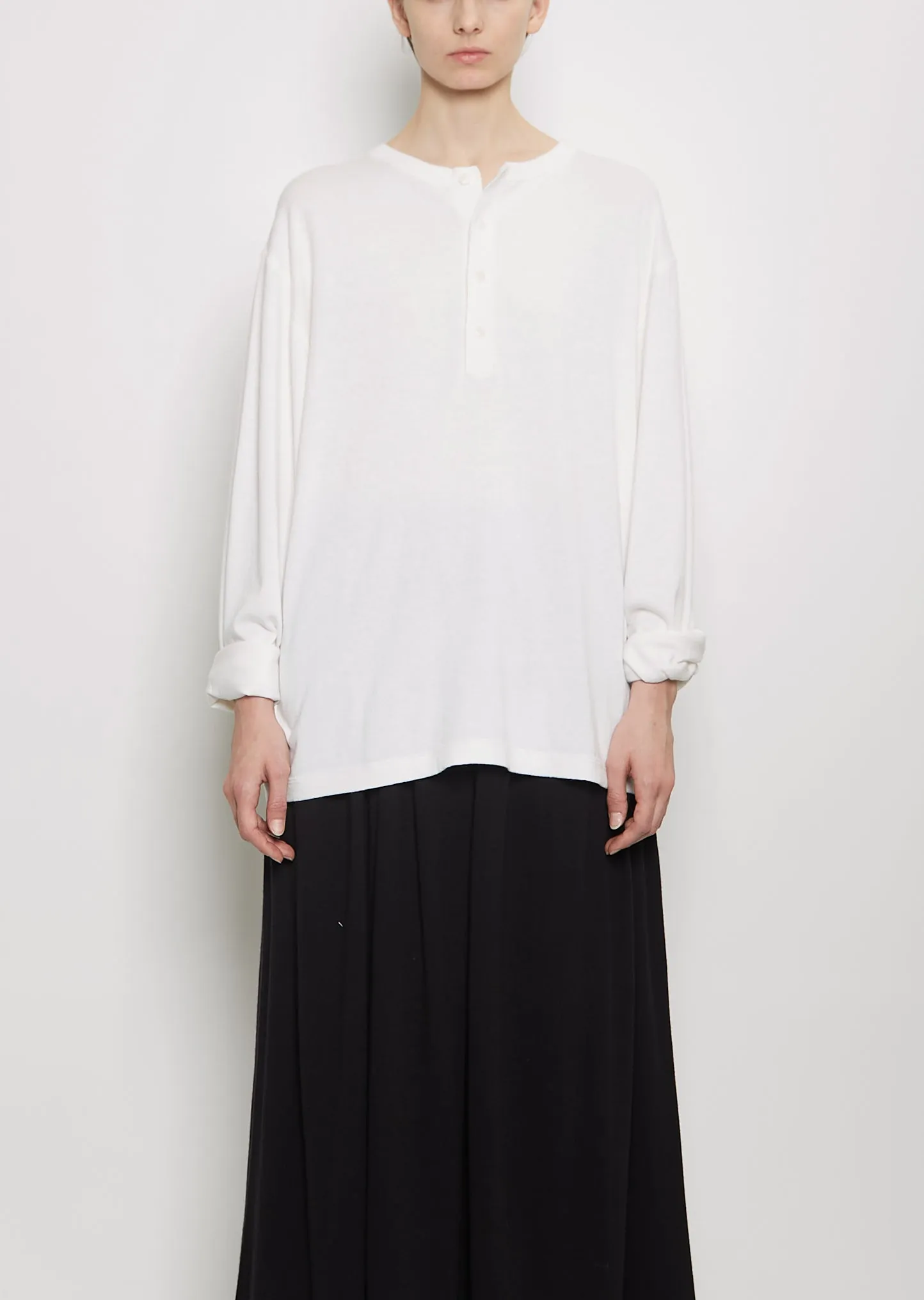 n°407 Fatou Cotton Cashmere Tee — Snow