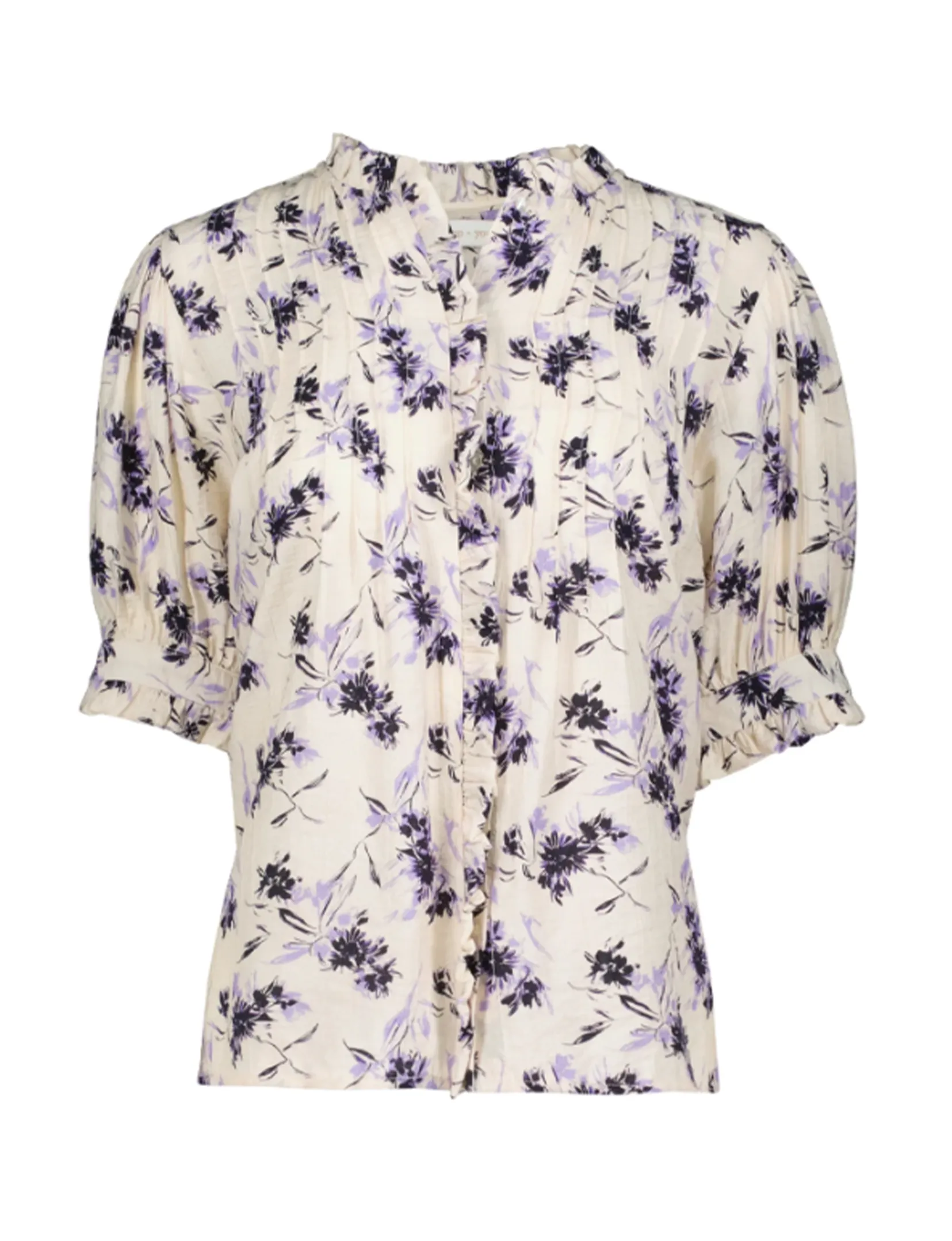Nadira Blouse, Iris Print