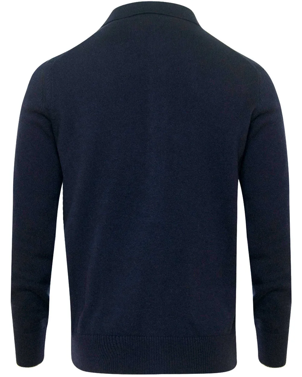 Navy Cashmere Shirt Cardigan