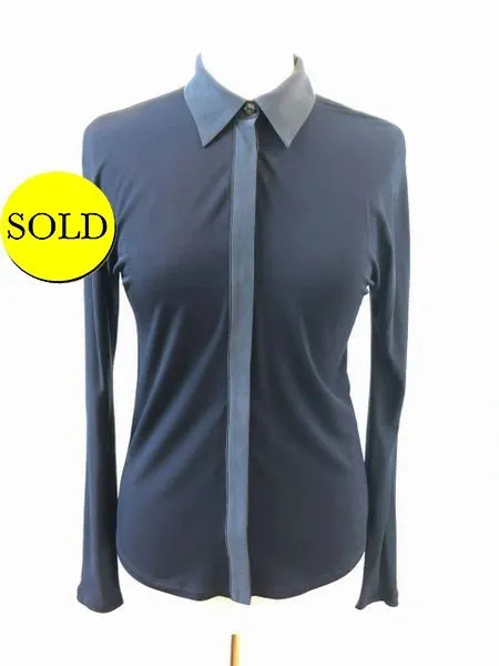NEW Max Mara Silk Trim Blouse Size Xs