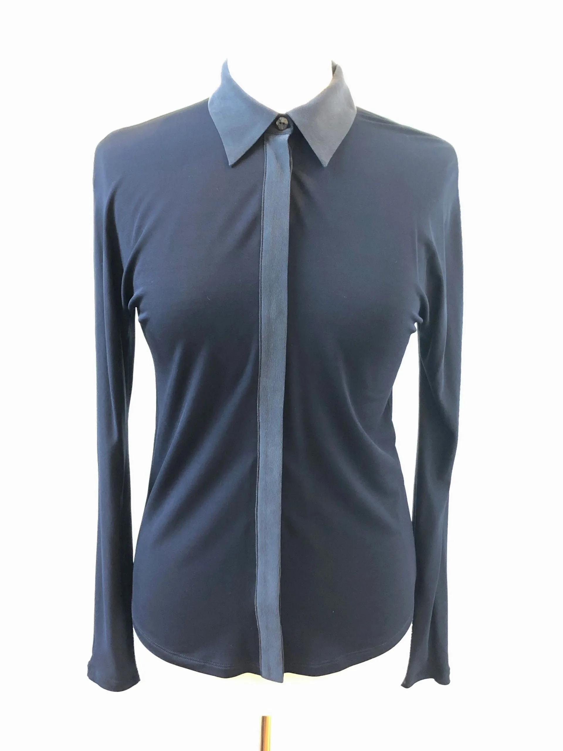 NEW Max Mara Silk Trim Blouse Size Xs