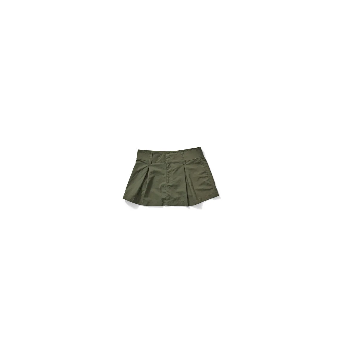 Nylon Flared Mini Skirt - Sage