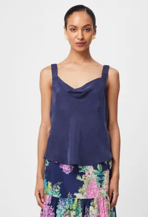 ONCE WAS Delray Reversible Cupro Cami - Lapis