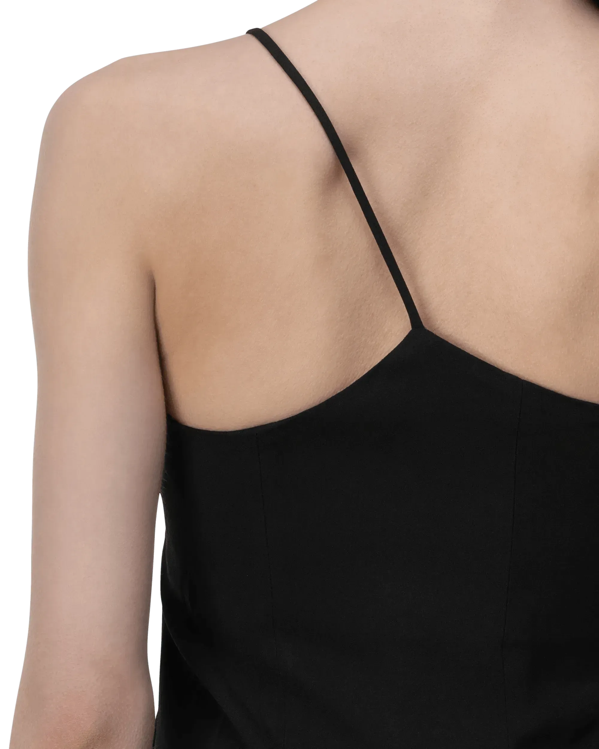 One Shoulder Crepe Dress