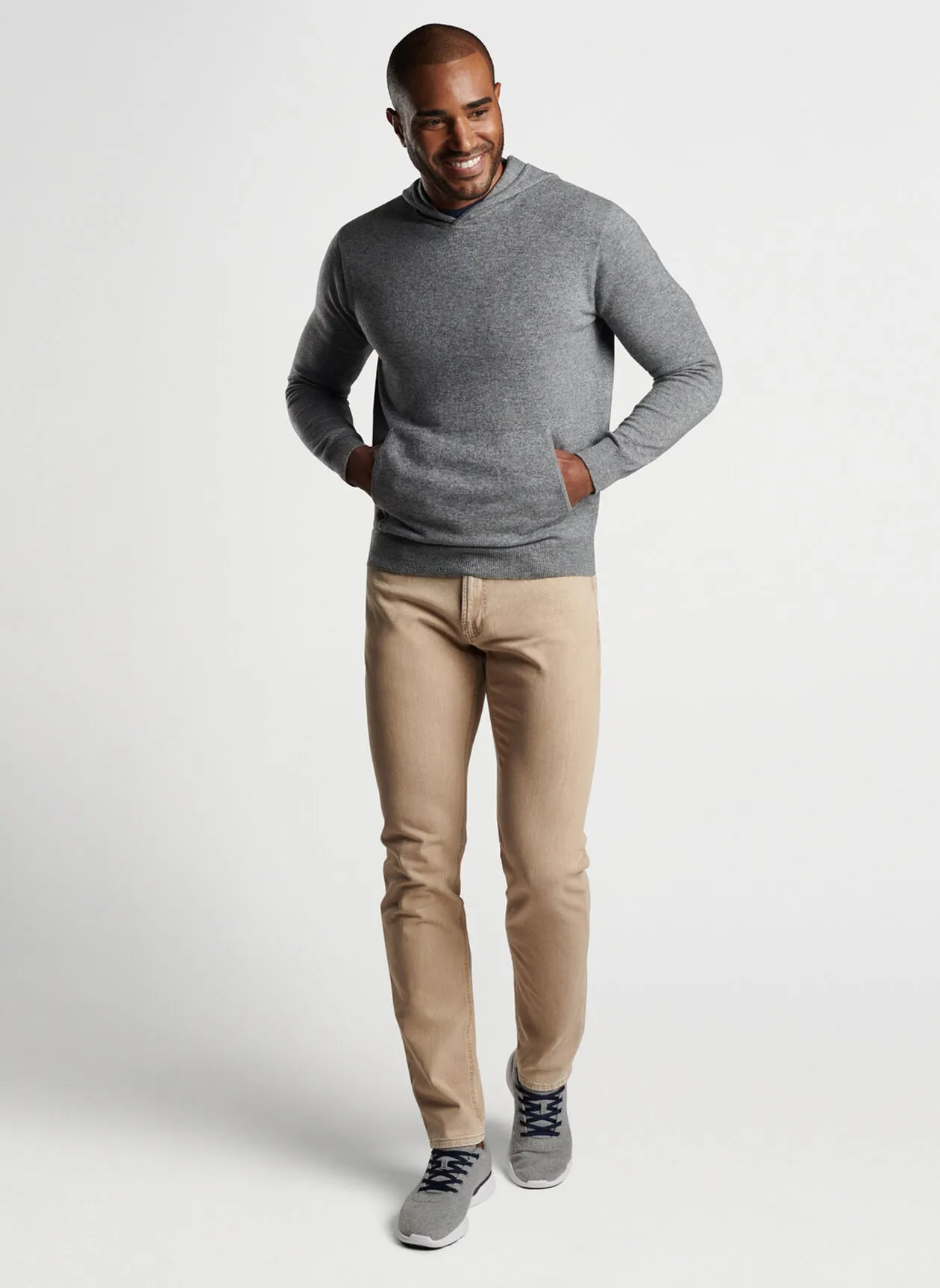 Peter Millar Conway Wool Cashmere Popover Hoodie