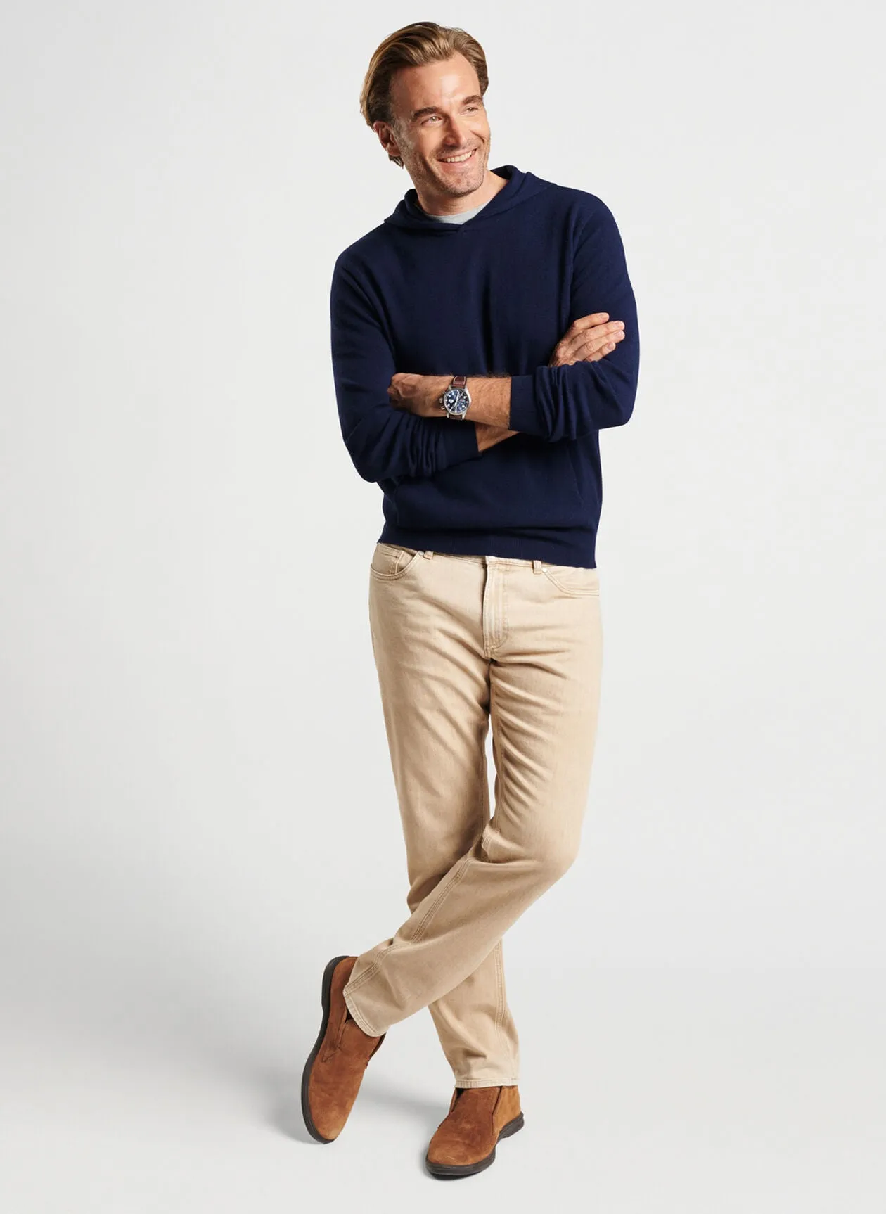 Peter Millar Conway Wool Cashmere Popover Hoodie