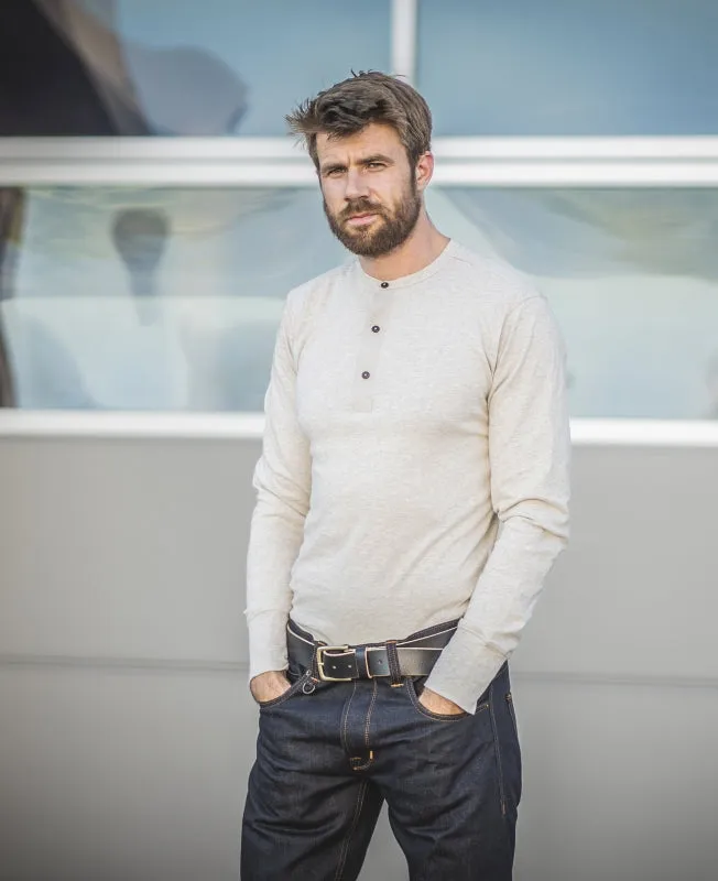 Pike Brothers - Longsleeve '1927 Henley Shirt Ecru'