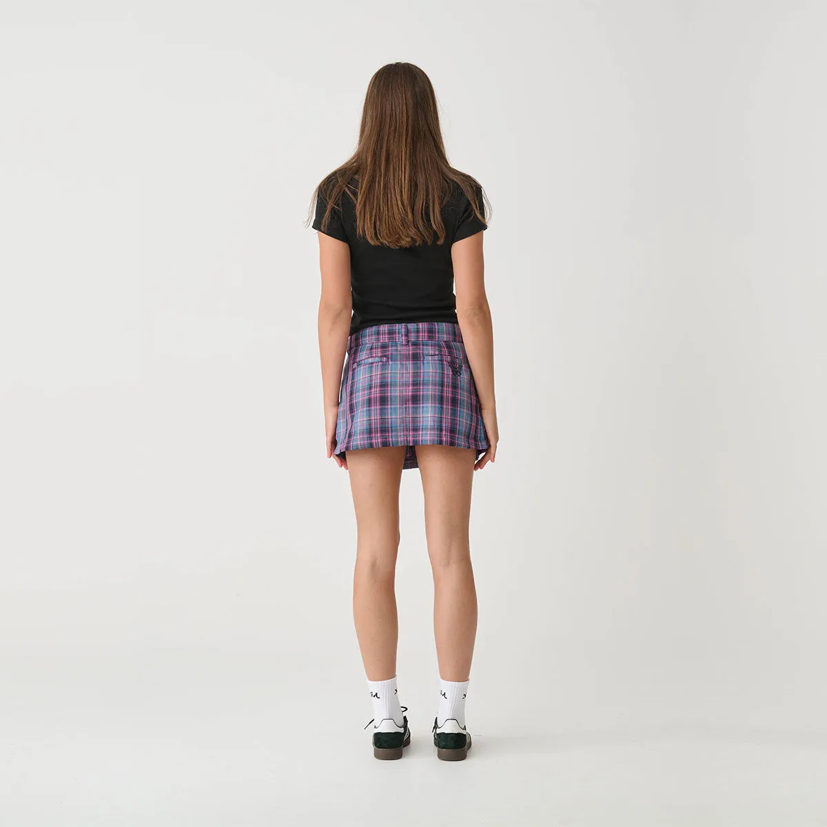 Pleated Mini Skirt - Check