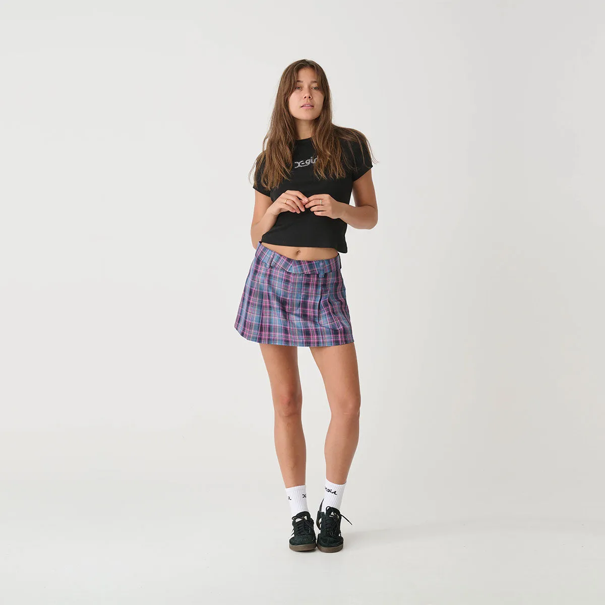 Pleated Mini Skirt - Check