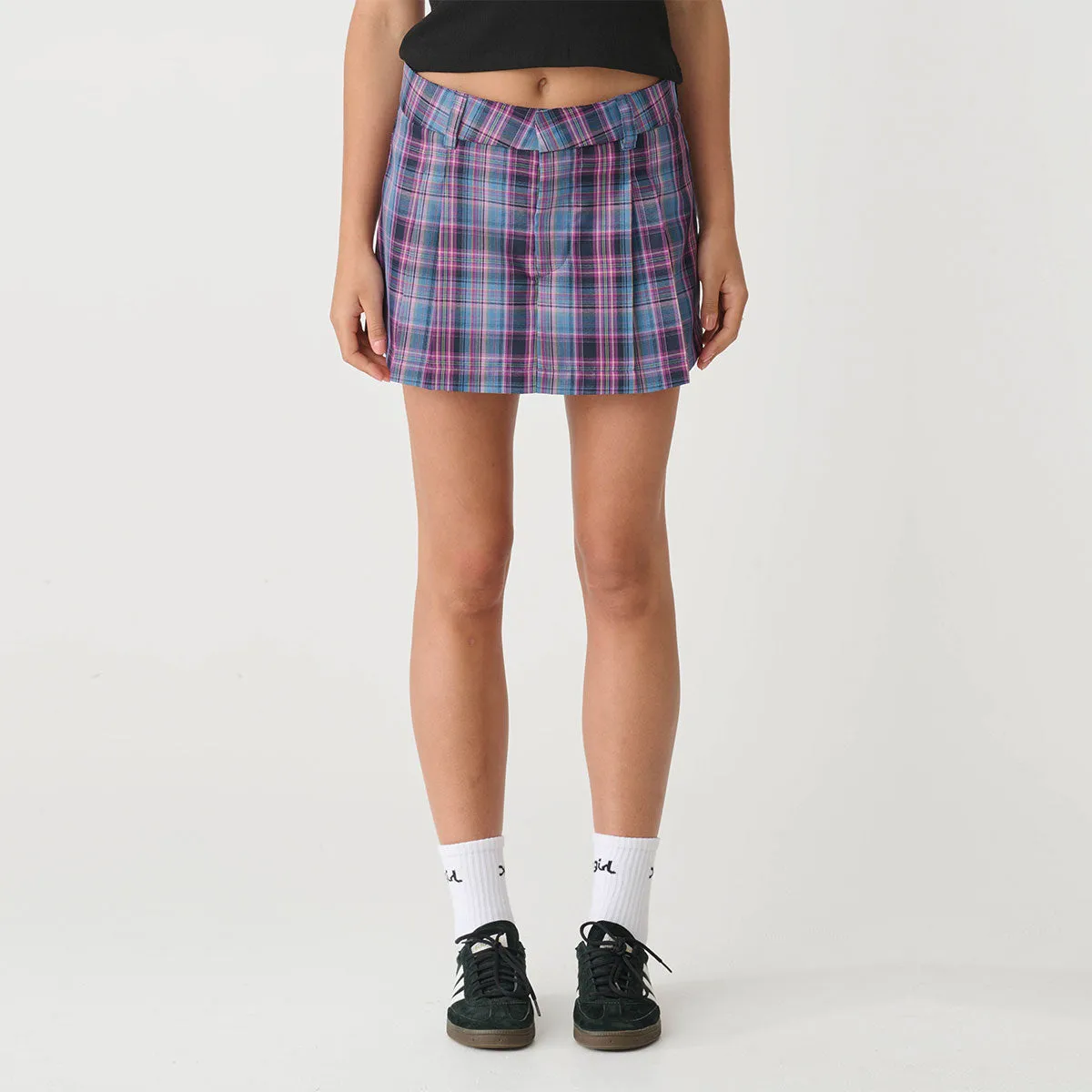 Pleated Mini Skirt - Check