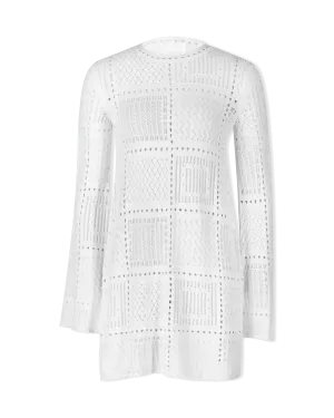 Pointelle Long Sleeve Dress