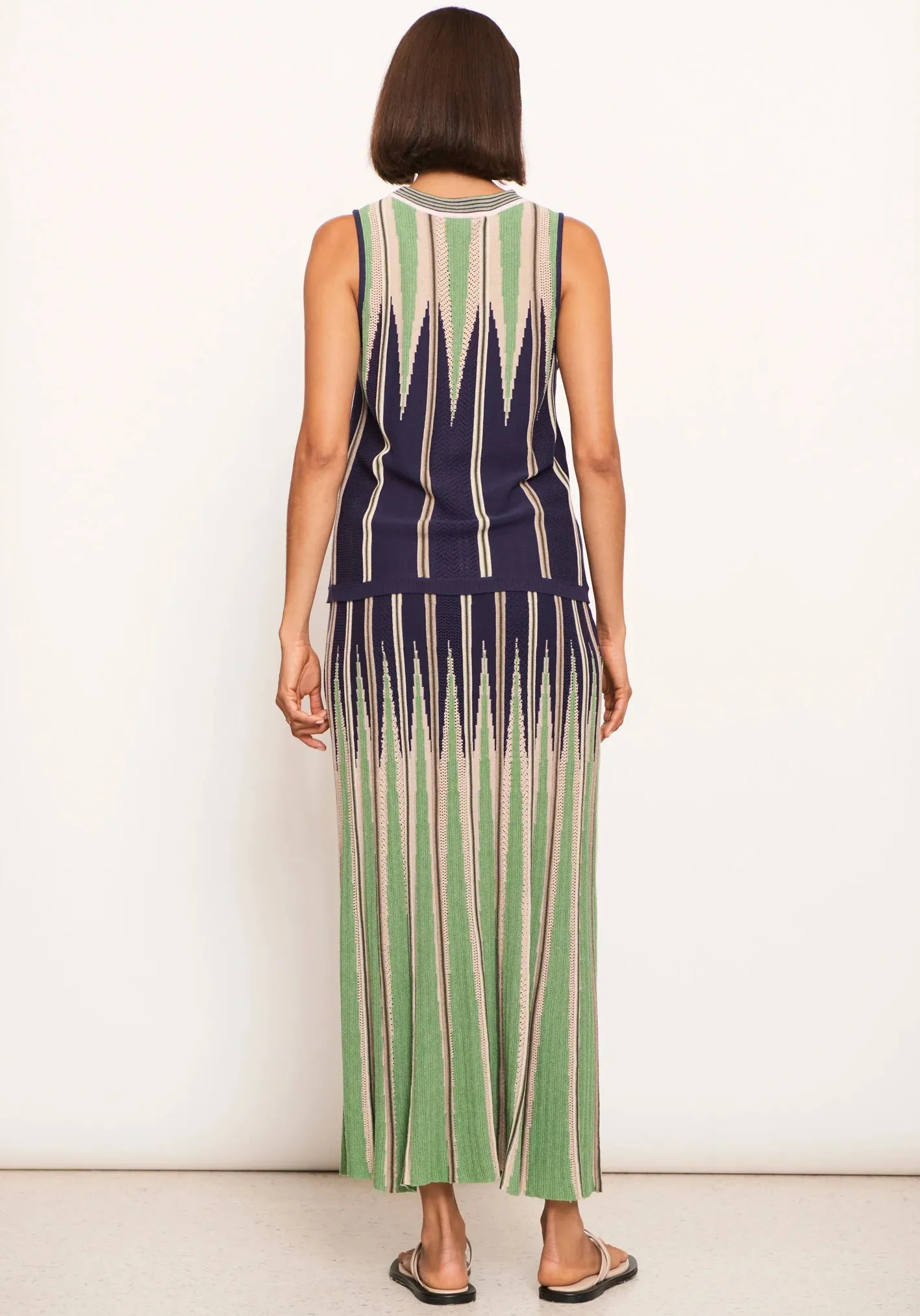 Pol Clothing - Spike Skirt - Green Multi