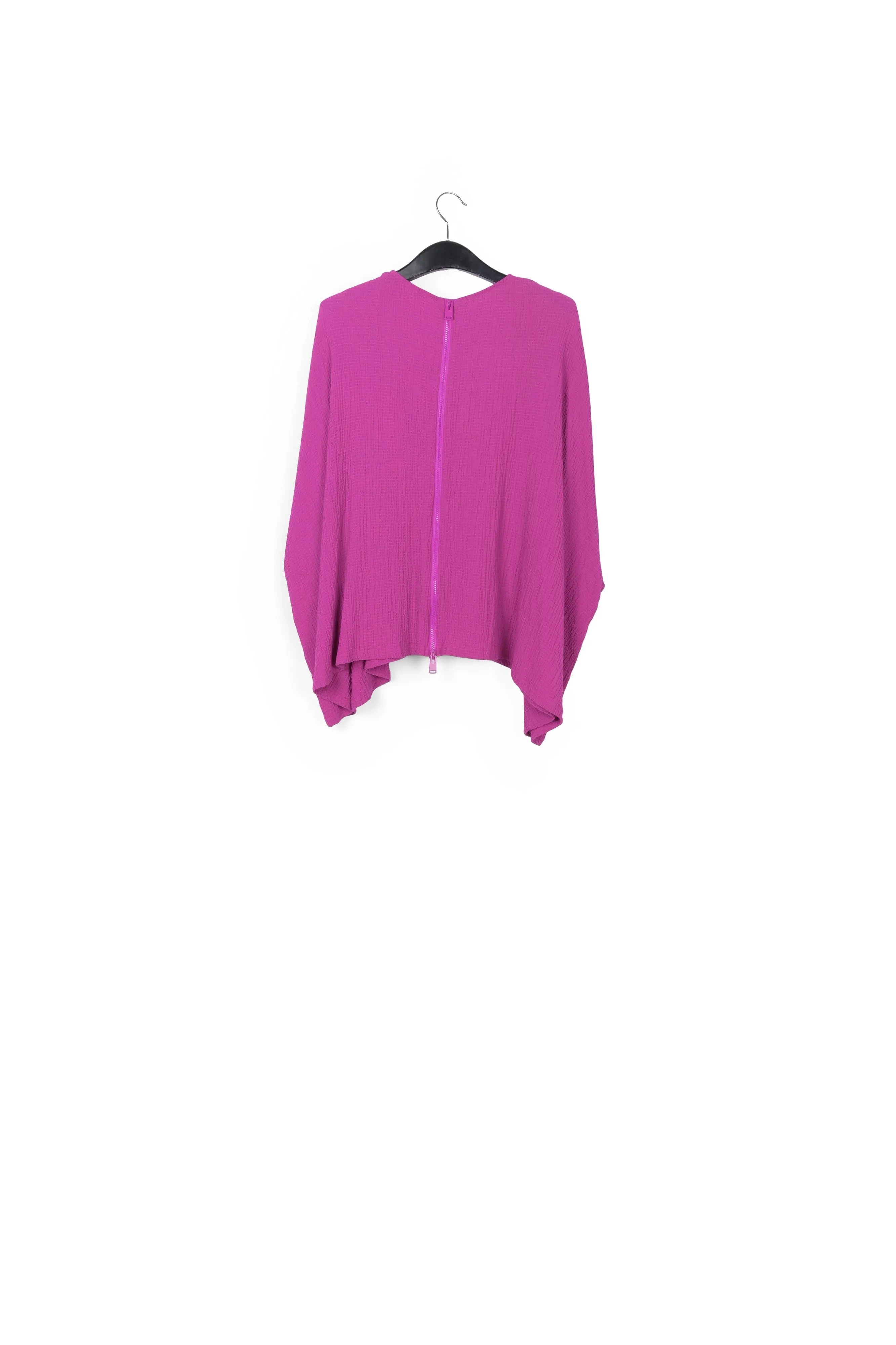 Purple oversized seersucker top