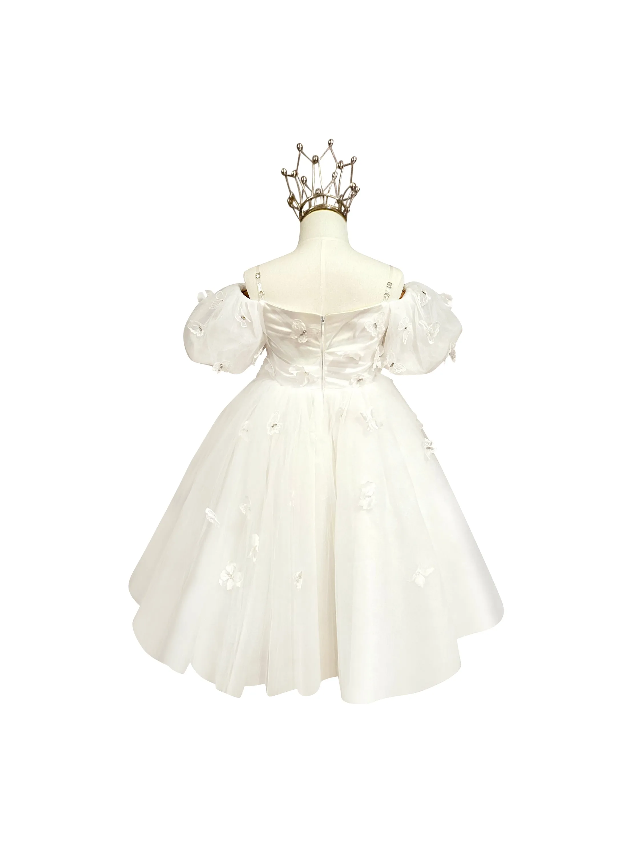 "Enchanted" Mimi Miya Couture - Flower Girl Tulle Dress with 3D Flowers And Butterflies