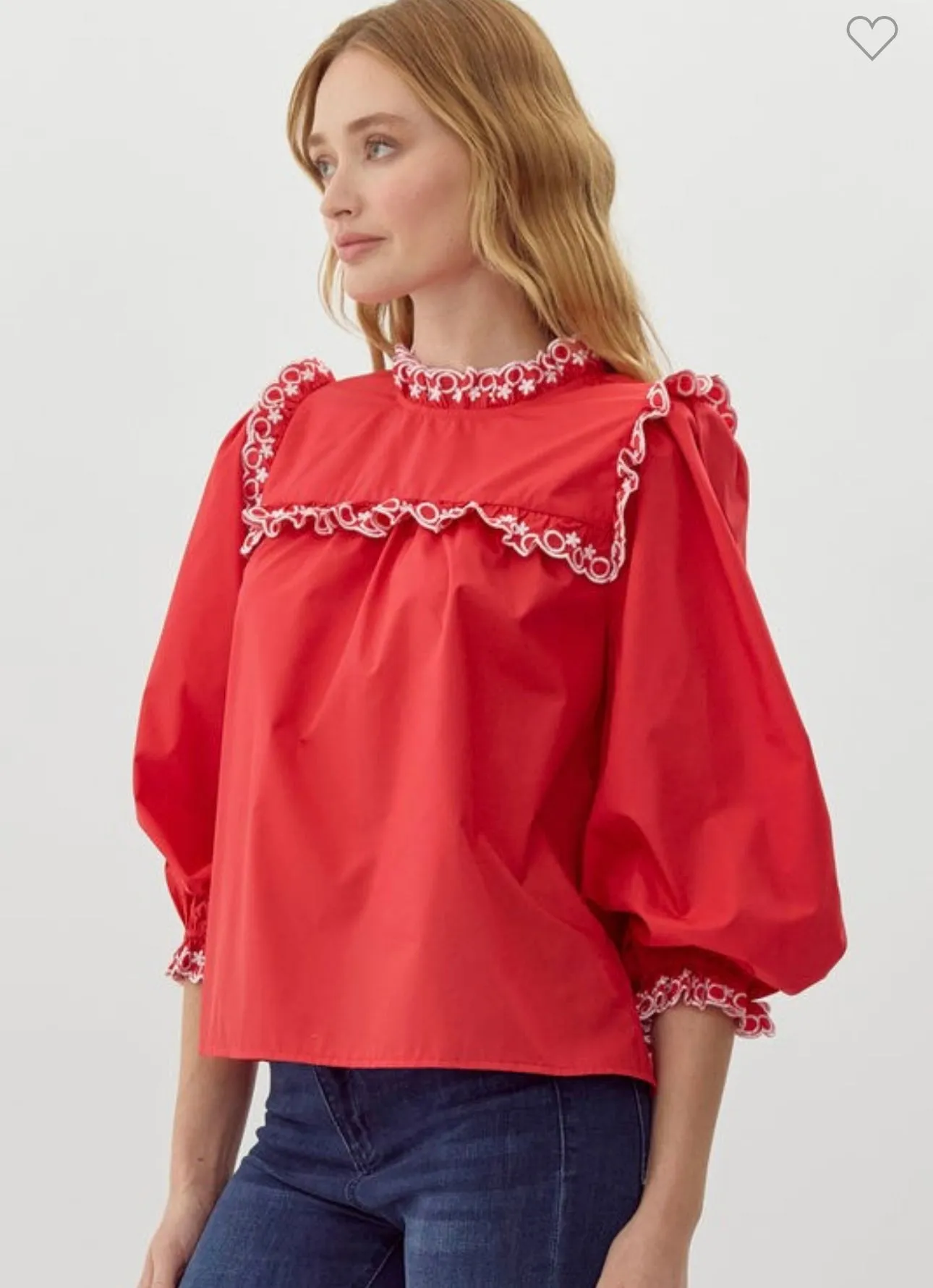Red Diana Blouse