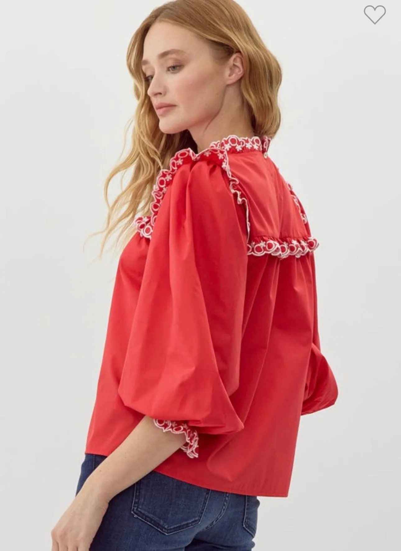 Red Diana Blouse
