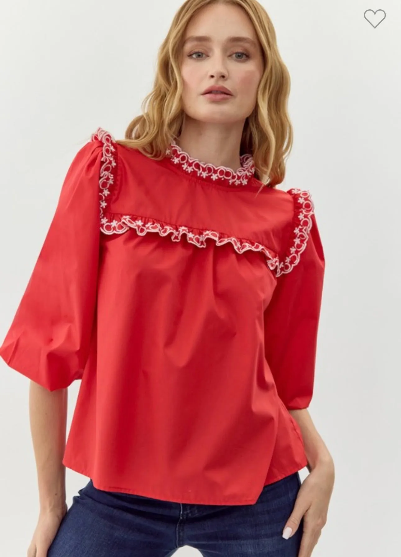 Red Diana Blouse