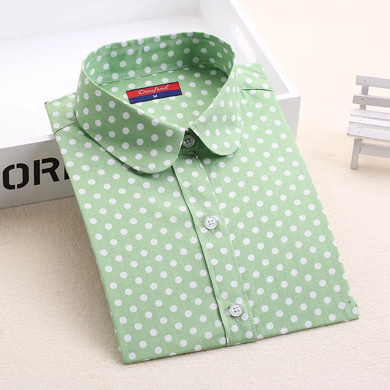 Red Polka Dot Shirt Dots Women Shirts Bohemia Long Sleeve Blouses Polka Dot White Women Shirts Blouses