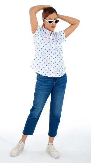 Royal Blue Polka