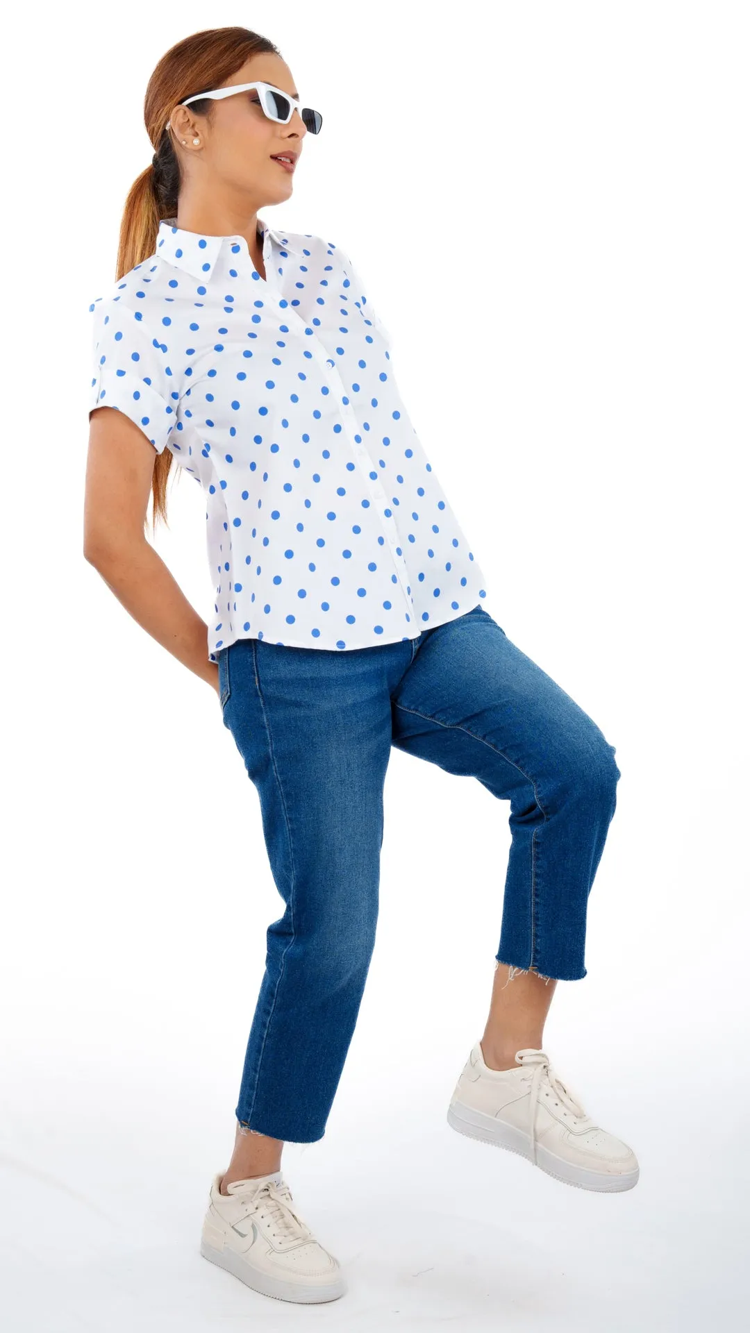 Royal Blue Polka
