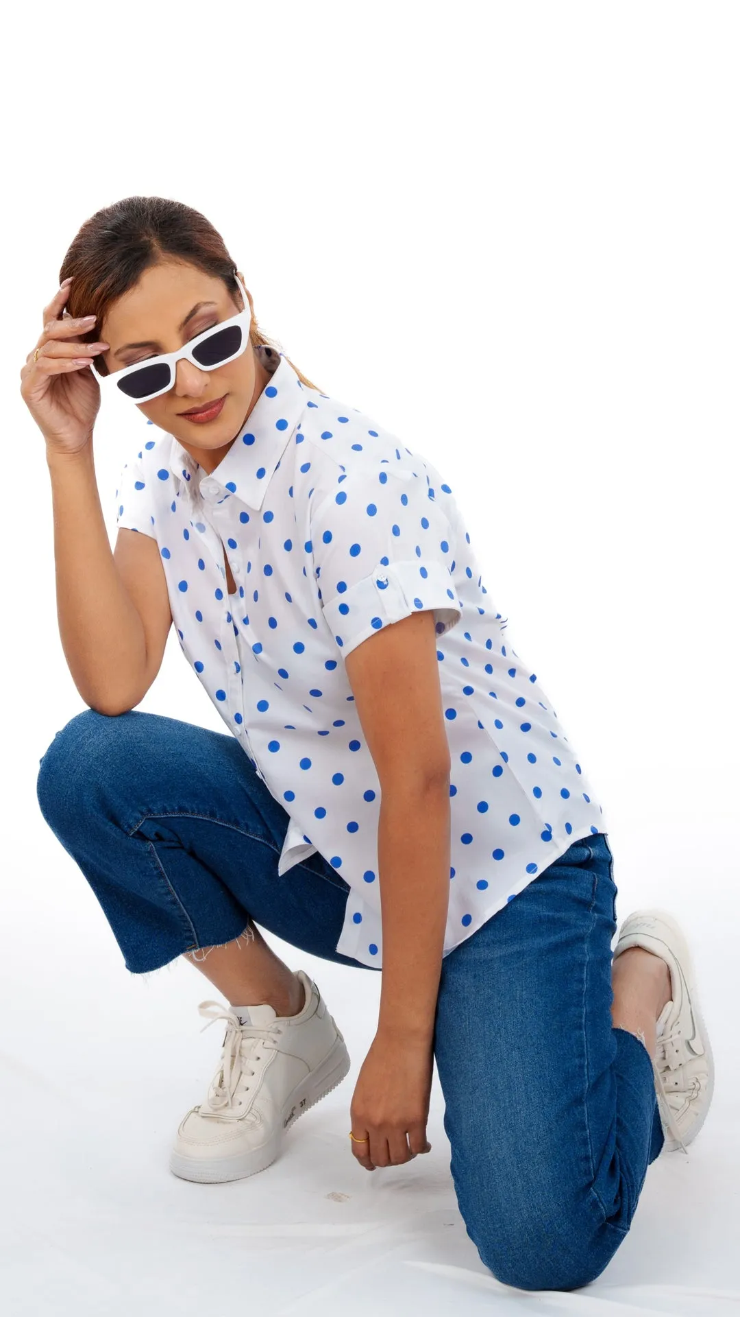 Royal Blue Polka