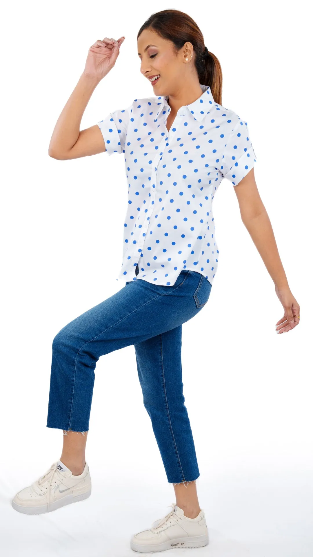 Royal Blue Polka