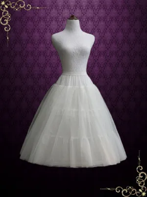 Roycebridal Short Tea Length Petticoat with Hoop | PT1002