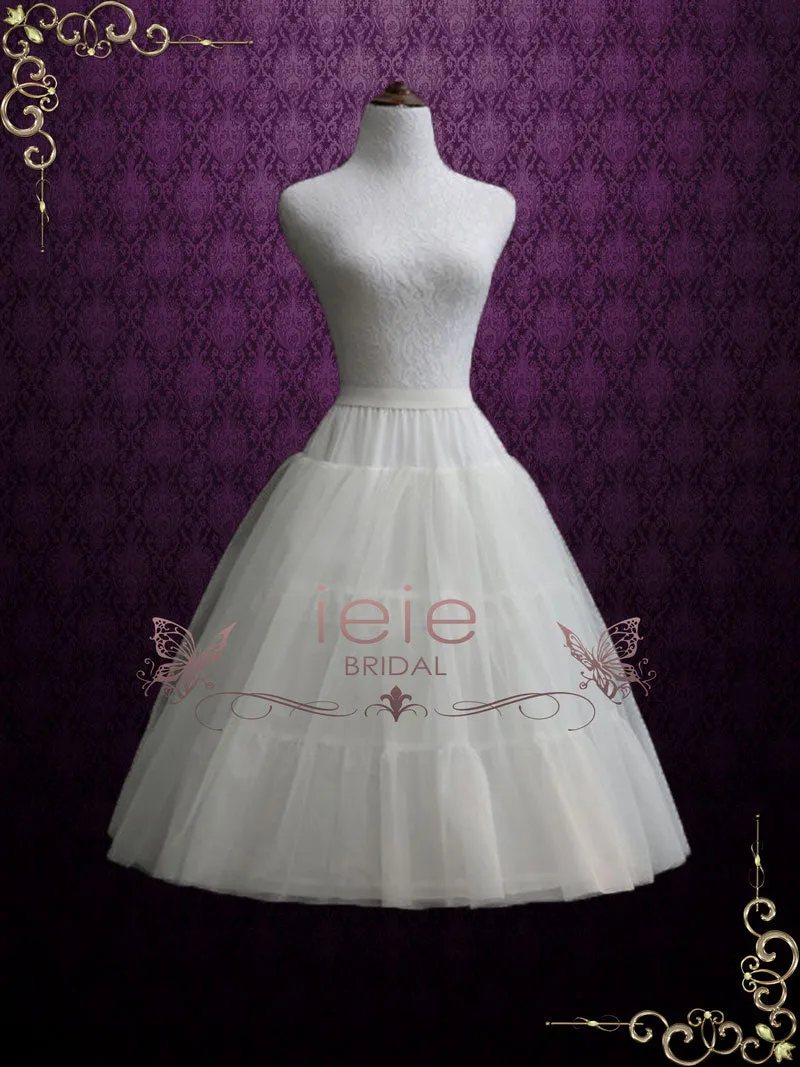 Roycebridal Short Tea Length Petticoat with Hoop | PT1002