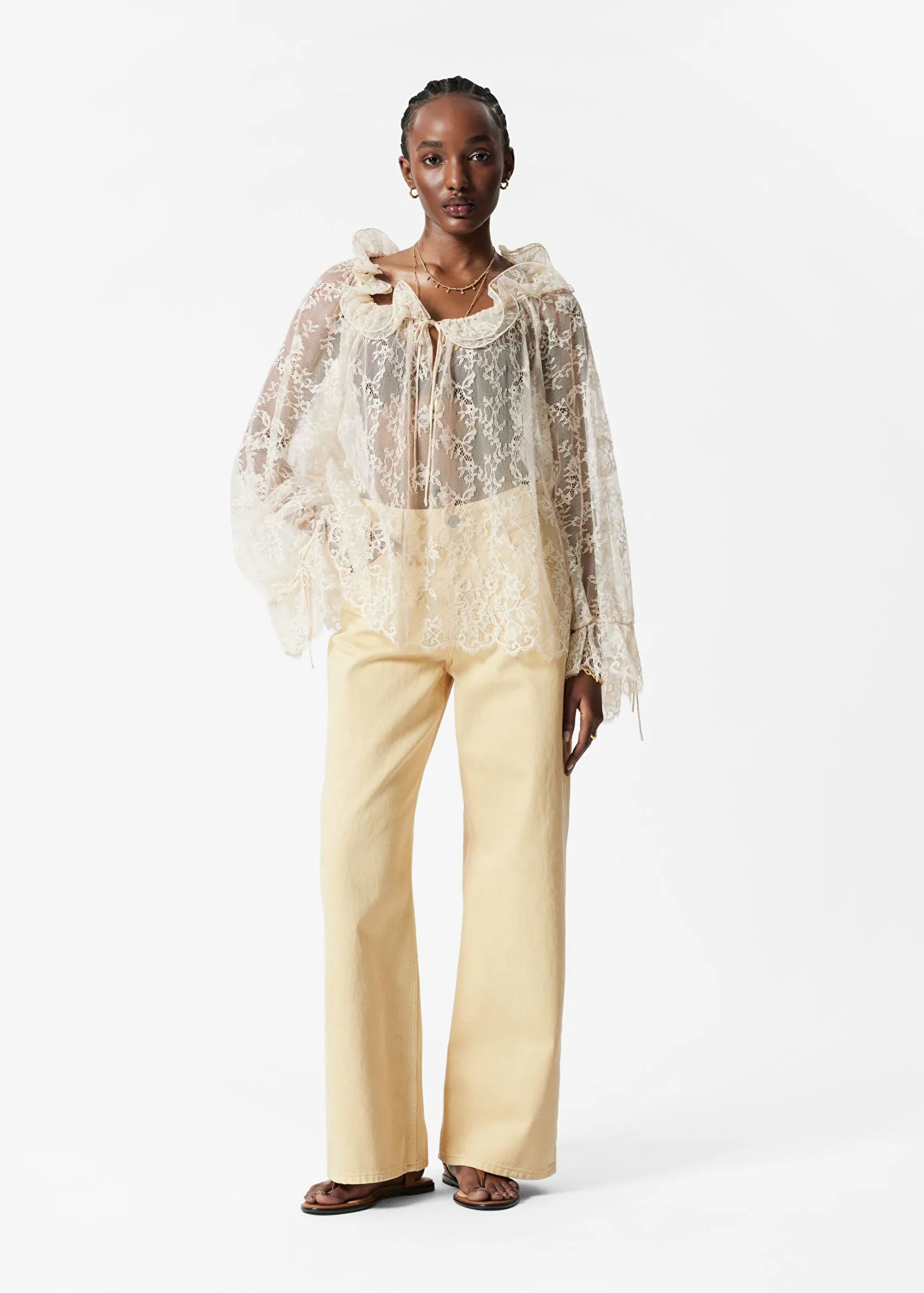 Ruffle Lace Blouse
