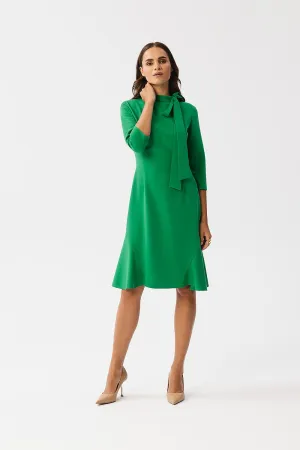 Ruffled Back Knee-Length Dress