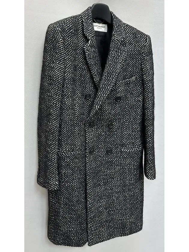 Saint Door-to-door delivery breasted Technologically advanced Double Laurent coat 40