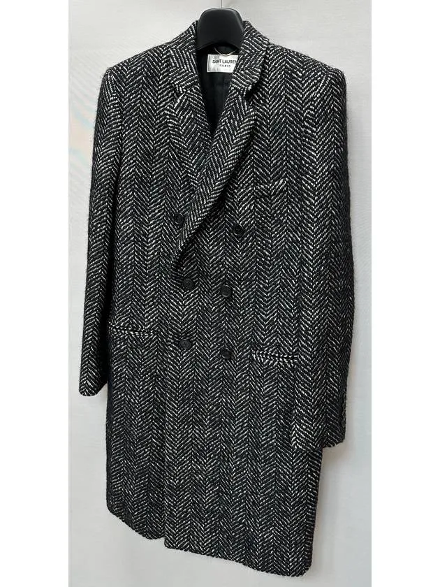 Saint Door-to-door delivery breasted Technologically advanced Double Laurent coat 40