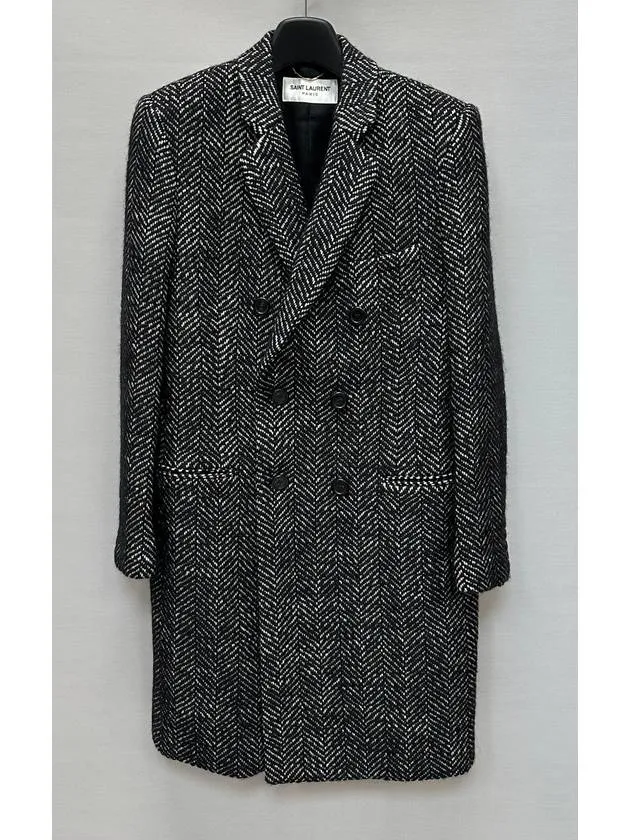 Saint Door-to-door delivery breasted Technologically advanced Double Laurent coat 40