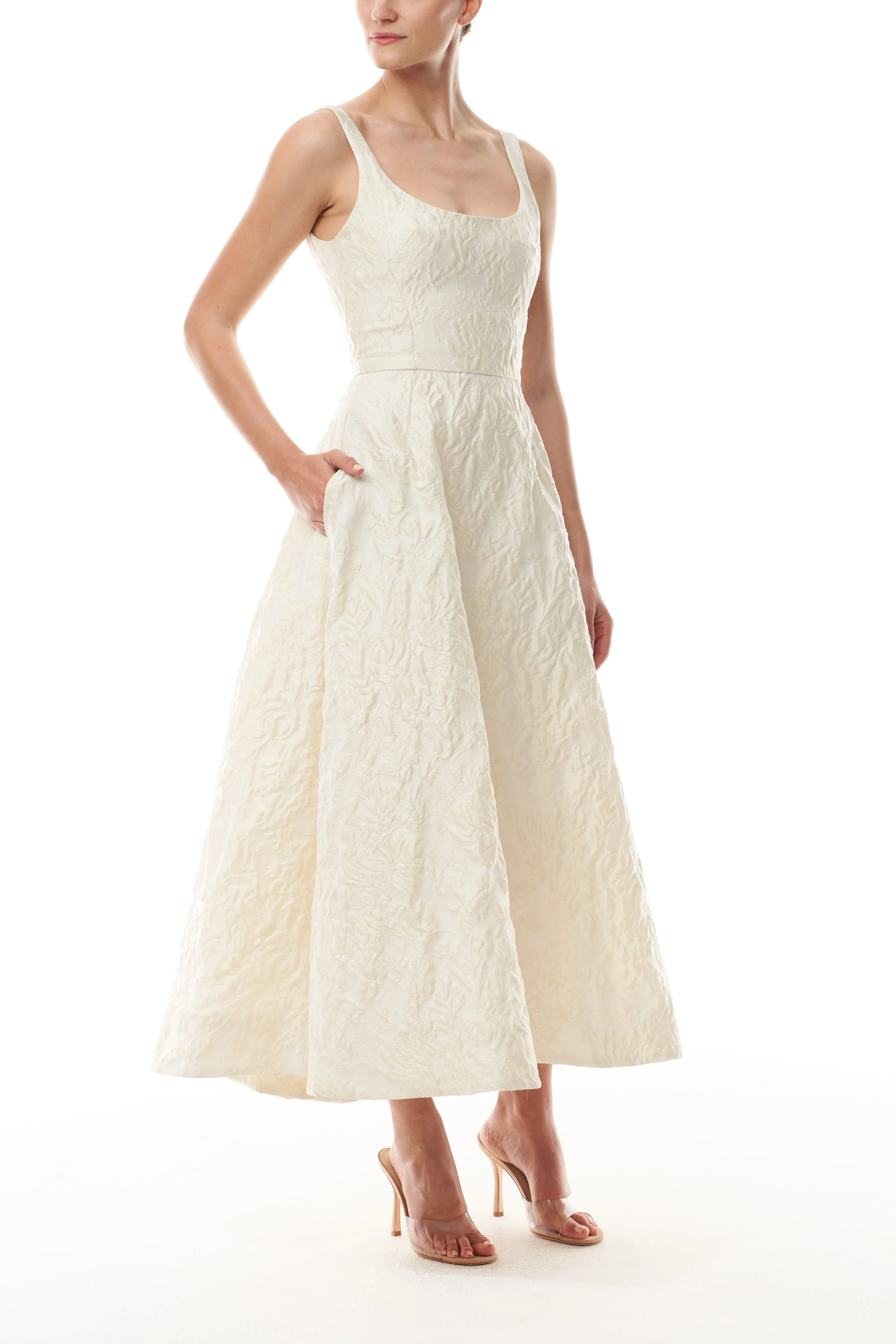 Scoop Neck A-Line Dress