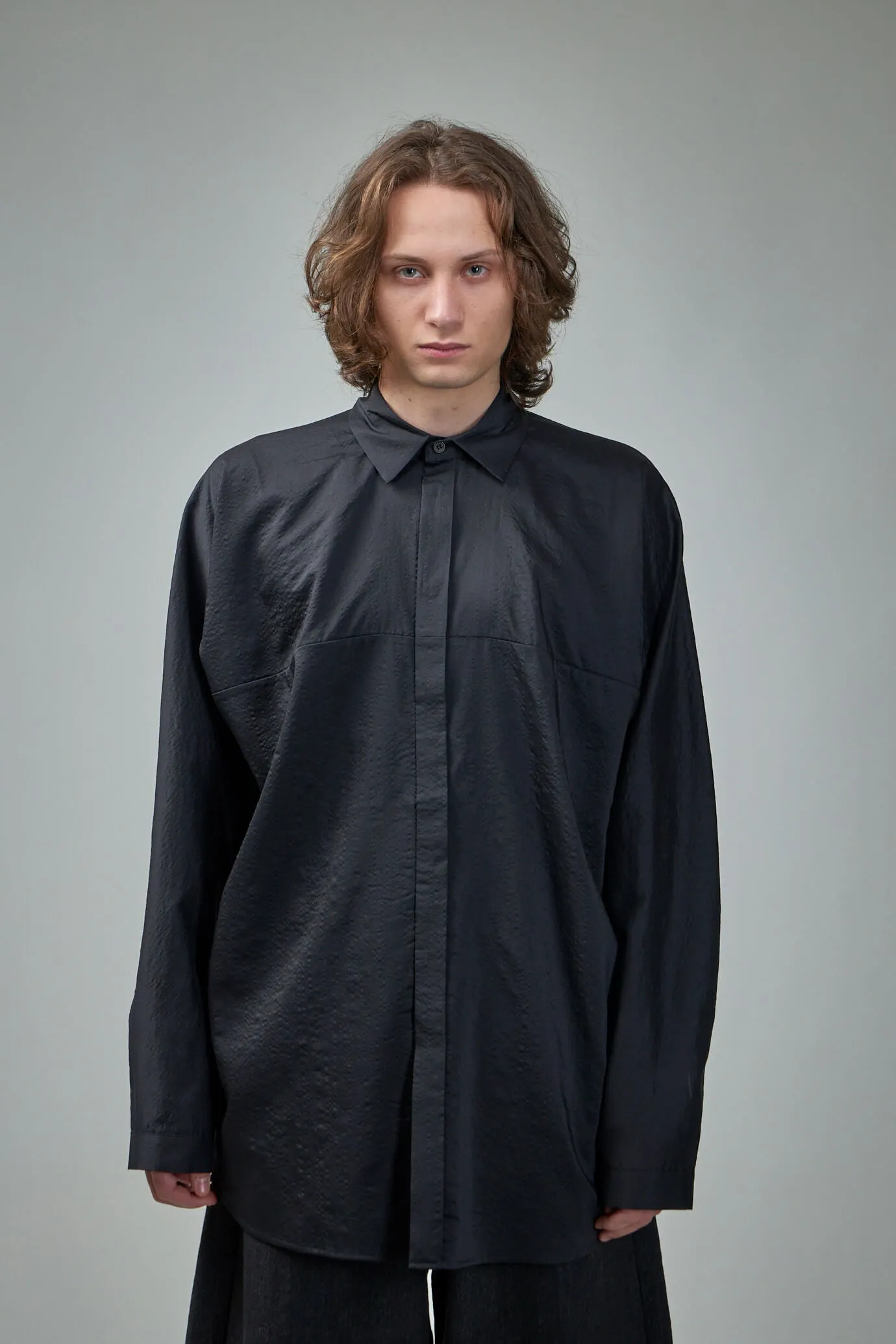 Shirt#101 Loose Fit Button-Up Dress Shirt Boiled Wo/Se Cloth