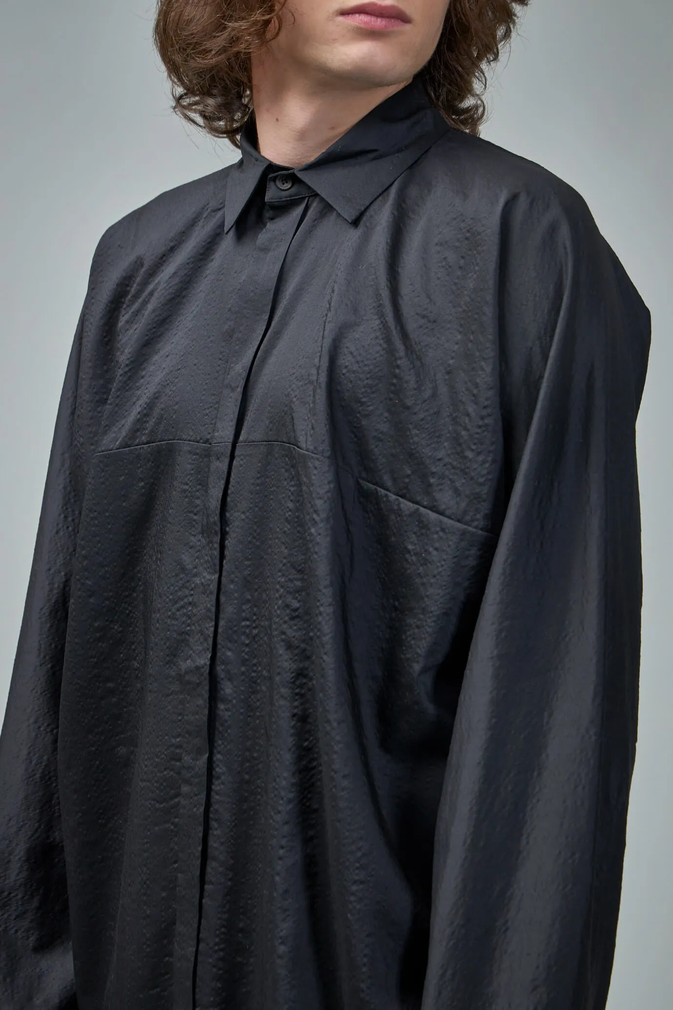 Shirt#101 Loose Fit Button-Up Dress Shirt Boiled Wo/Se Cloth