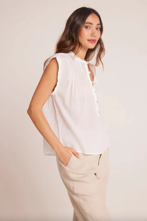 Short Sleeve Pintuck Pullover Top