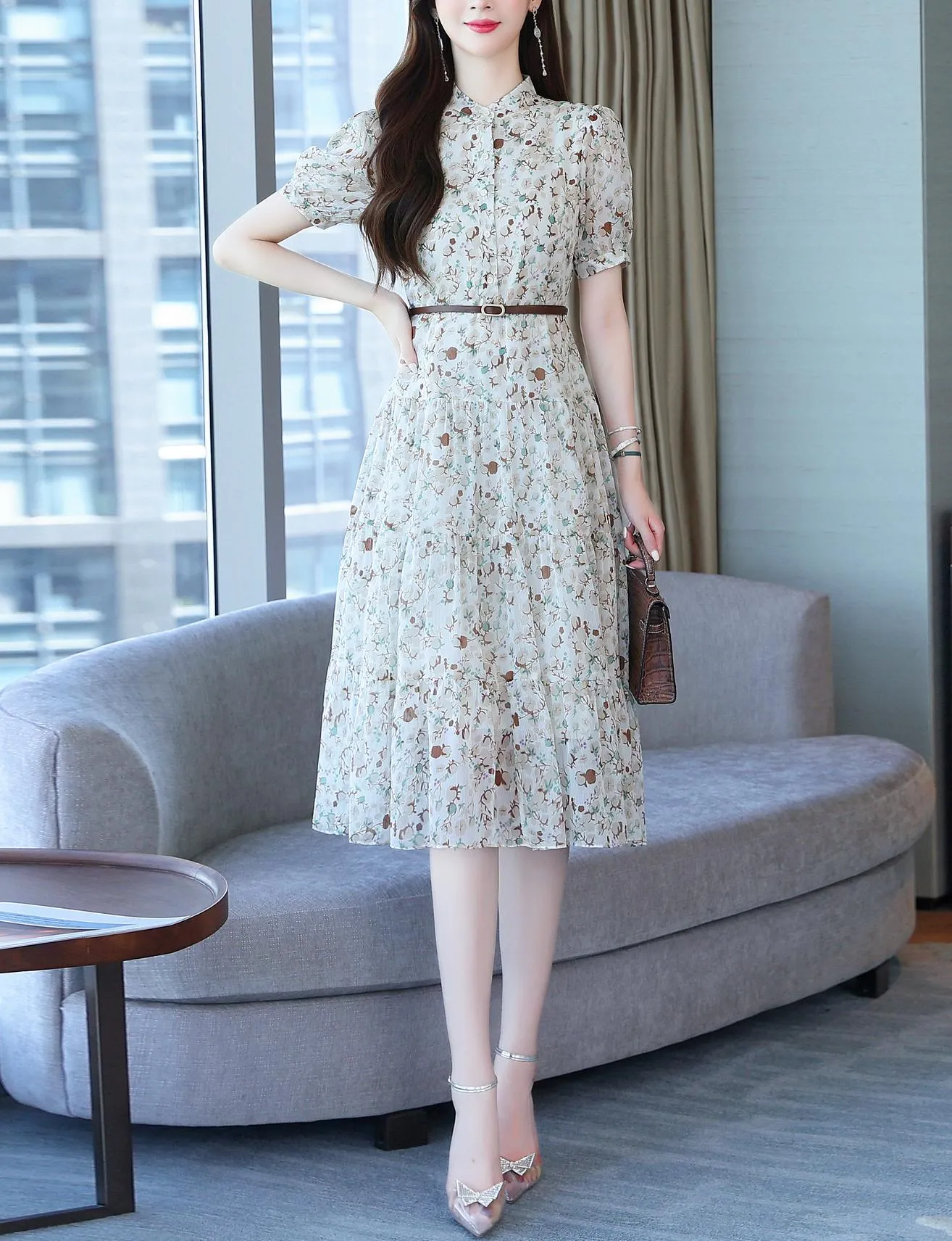 Slinky Knee-Length Sundress for Effortless Style