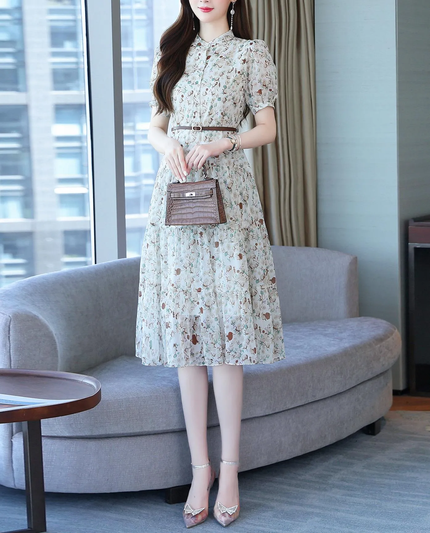 Slinky Knee-Length Sundress for Effortless Style
