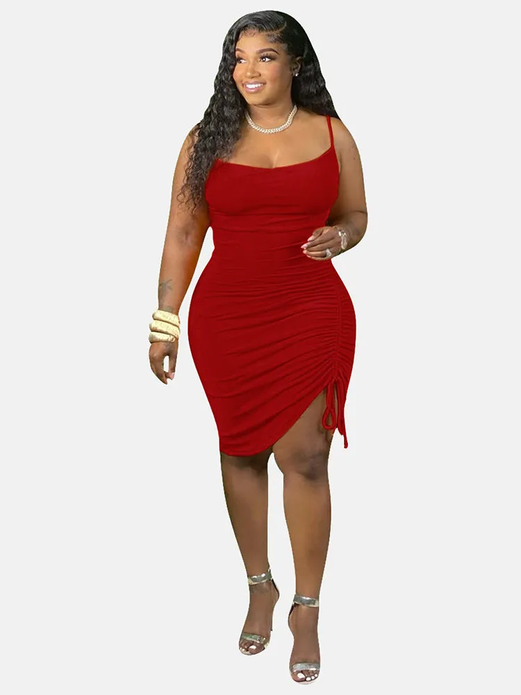 Spaghetti Strap Bodycon Midi Dress