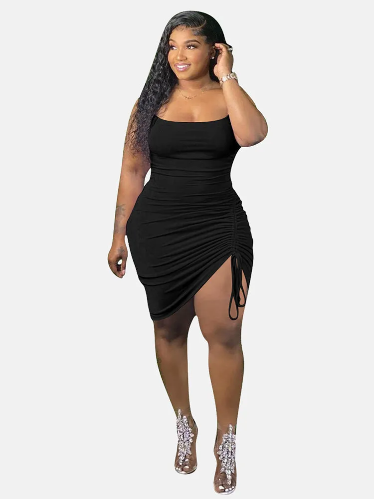 Spaghetti Strap Bodycon Midi Dress