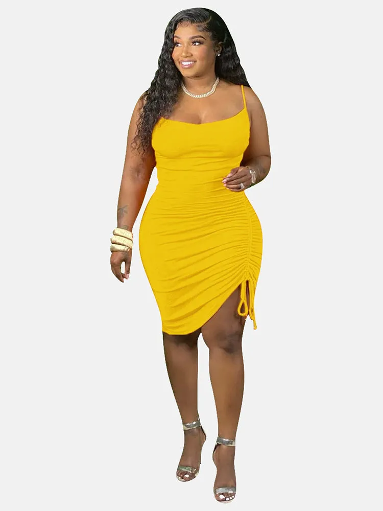Spaghetti Strap Bodycon Midi Dress