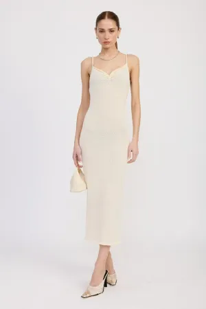 SPAGHETTI STRAP MIDI DRESS