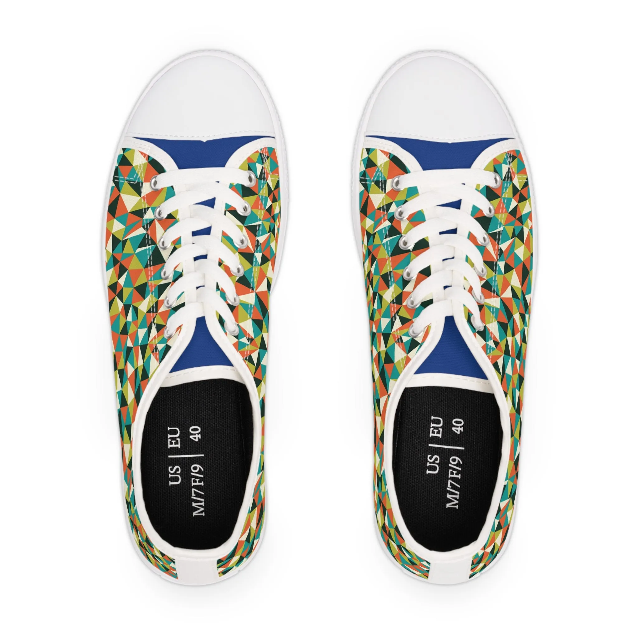 Stained Glass Mosaic Women's Low Top Sneakers Shoes