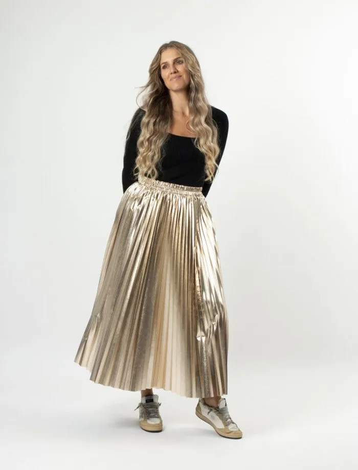 Stella   Gemma Casete Skirt | Gold