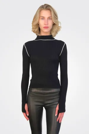Stitch Mockneck - Black